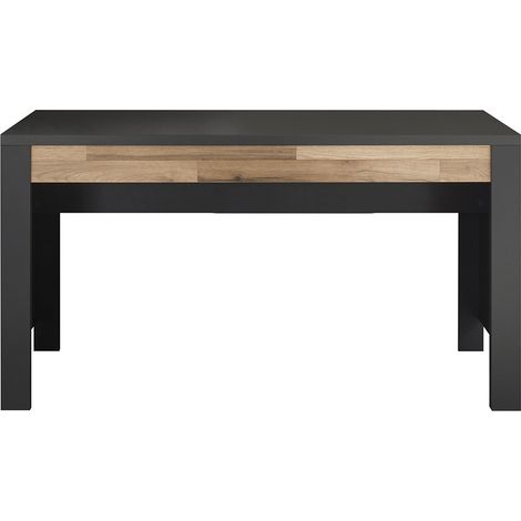 Jugendzimmer Schreibtisch 140 cm DARWIN-78 in grau mit Montana Eiche Nb., B/H/T ca. 140/74/60 cm (1/4)