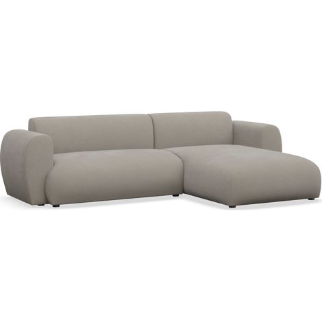 Selsey Emia – L-Form Ecksofa mit Schlaffunktion, pflegeleichte Chenille, rechts ausgerichtet, Greige