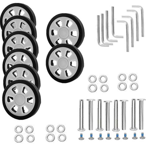 8 roulettes de rechange pour valise, roulettes silencieuses de rechange pour valise B-- (1/5)