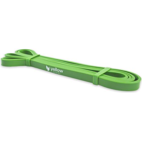 Banda de ejercicio yellowPOWER Band - verde, resistencia 6-11 kg (1/3)