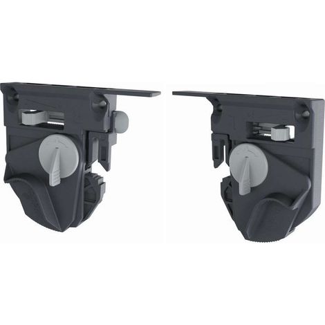 2x clip coulisse à billes de tiroir quadro 4D gauche + droit connecteur plastique rail meuble cuisine (1/3)