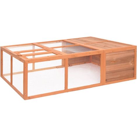 Jaula de animales de jardín madera maciza abeto 150x100x50 cm vidaXL (1/5)