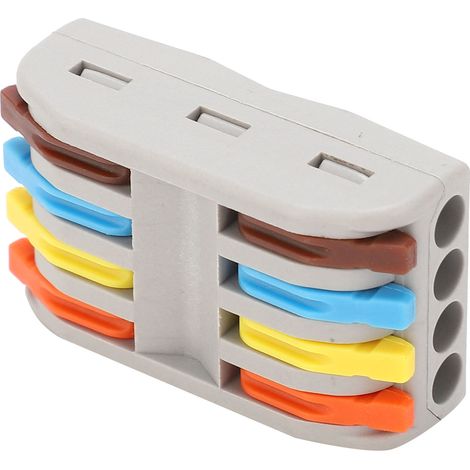 Connecteur de bornier à 5 fils SPL, connecteur de câble rigide flexible à conducteur rapide multicolore SPL-4 (1/5)