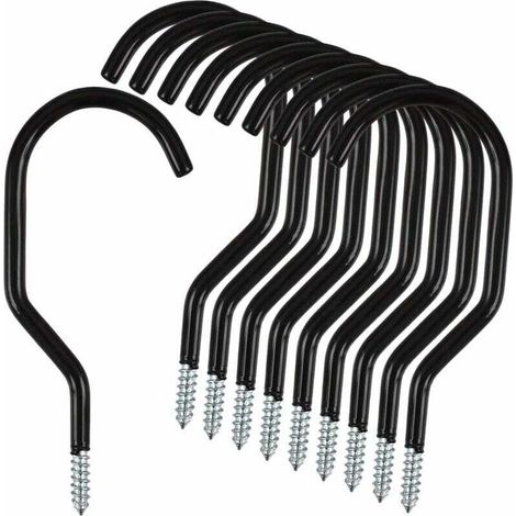 Set of 10 stainless steel bicycle storage hooks (1/5)