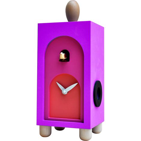 Orologio a Cucù da Appoggio 12X31X11Cm Pirondini Italia Arcobaleno Viola