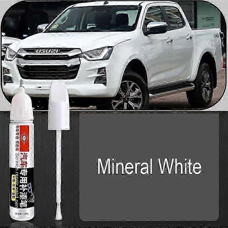 Stylo de retouche peinture (blanc minéral) compatible avec Isuzu D-MAX 2024 - Accessoire d'entretien pour peinture automobile (1/5)