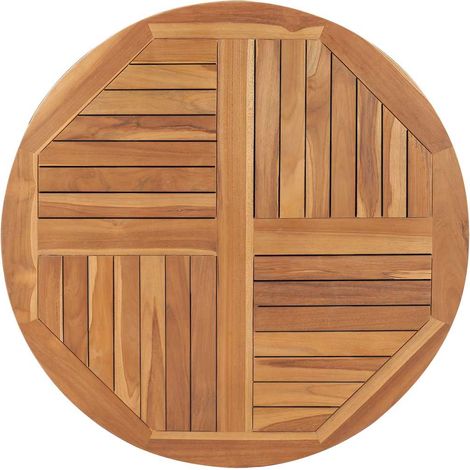Maison Exclusive - Tischplatte Massivholz Teak Rund 2,5 cm 90 cm