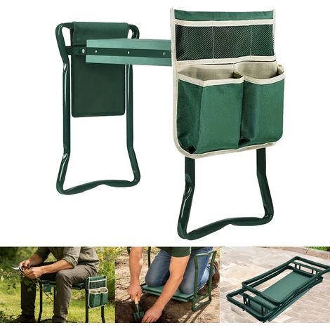Chaise multifonctionnelle pour s'agenouiller ou s'asseoir , Assise confortable en EVA, sac à outils inclus, passage facile de la position à genoux à la position assise (1/5)