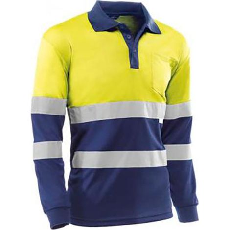 Polo alta visibilidad JUBA Gales manga larga - XL