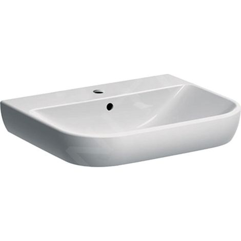 Geberit Smyle - Lavabo 60x48 cm, avec trop-plein, trou pour robinetterie, blanc 500.228.01.1