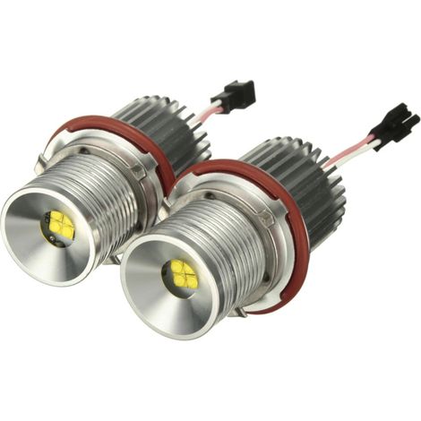 Lot de 2 ampoules LED 20 W pour feux de position à anneaux halo (Angel Eyes) compatibles avec BMW E87, E39 M5, M6, E83 X3, E60, E63, E65, E66 et E53 X5. (1/5)
