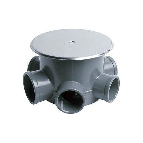 FPLUS bote sifonico inox 110-50-40 , Bote sifónico C-140.
PVC extensible con tapa expansión. Embellecedor inoxidable Ø 145 mm, 5 entradas Ø 40 y salida Ø50 mm.
Diámetro 110 mm.