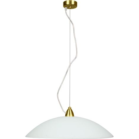 Suspension Candellux Oteo Ø30 verre blanc doré E27 (1/3)