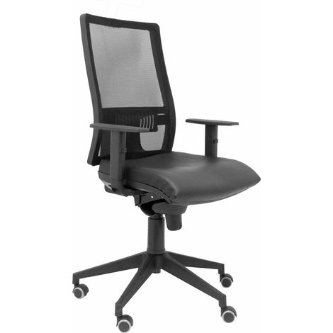 Chaise Horna en similicuir noir sans appui-tête