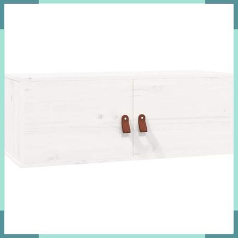 Armoire murale - 818378 - Blanc - Bois de pin massif - 80 x 30 x 30 cm (lot de 2) (1/5)