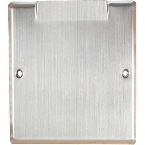 JS ABDECKUNG MIT SCHRAUBEN,1-FACH CHROM-NICKEL-STAHL,MATTIERT