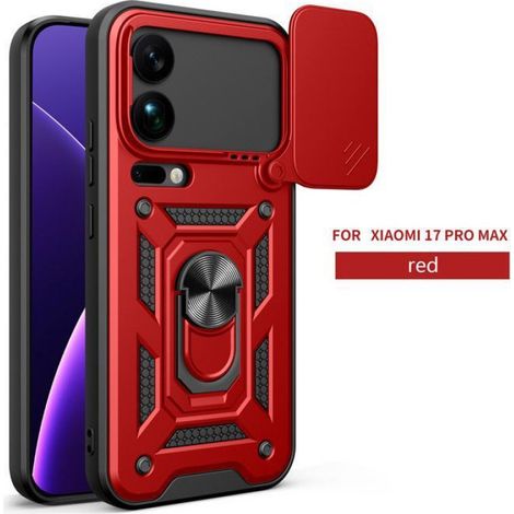 Coque Pour Xiaomi 17 Pro Max 5G - Protection Caméra Arrière Précision - Support Intégré Antichoc - Rouge - 1 Pièce (1/5)