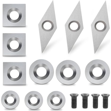 Hartmetall-Schneideinsätze, 12 Stück, Holzdrehwerkzeuge, Hartmetalleinsätze, Holzdrehmeilen