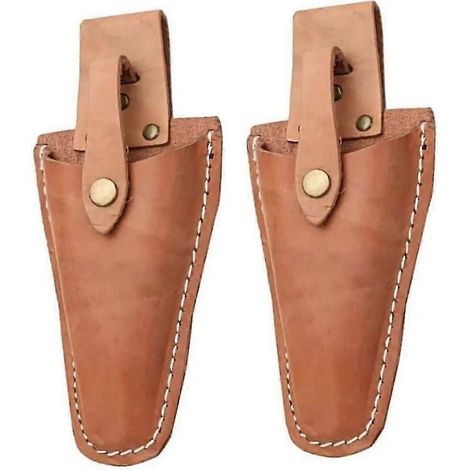 Étui en cuir pour sécateur de jardin, étui en cuir pour sécateur à main, porte-ciseaux avec bouton-pression pour sécateur et ciseaux de jardinage, B (1/5)