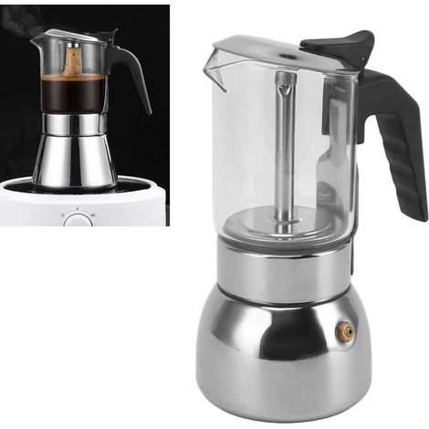 Cafetière Moka, double valve, cafetière portable, cafetière à filtre, 9 tasses (1/5)