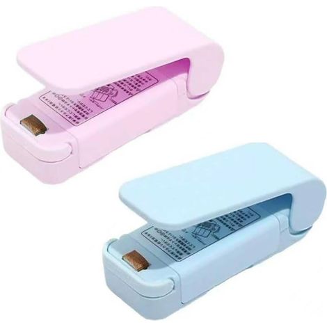 Mini sellador portátil de 2 piezas, mini sellador de bolsas de alimentos, mini sellador portátil de bolsas de alimentos, mini sellador, herramienta de sellado térmico para bolsas de plástico y bolsas 