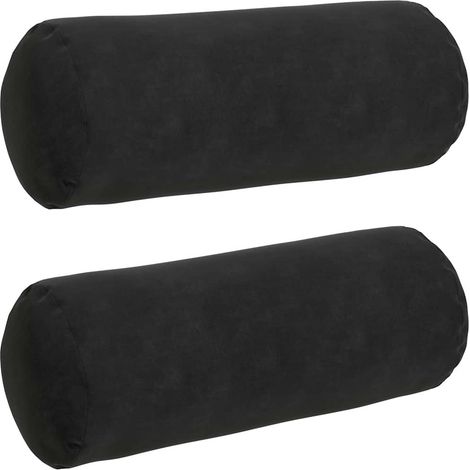 Maison Exclusive - Bolsterkissen 2 Stück Schwarz Ø 15 x 40 cm Cor