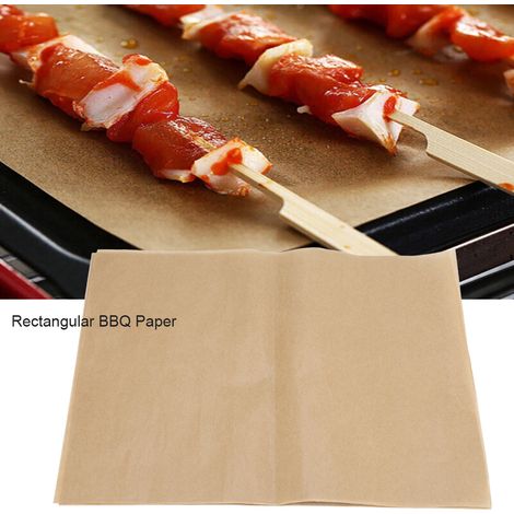 200 Feuilles de Papier Cuisson Barbecue Antiadhésif Carré, Feuilles d'Aluminium pour Gril et Rôtisserie (1/5)