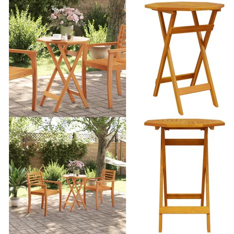 Gartentisch Klappbar Ø60x75 cm Massivholz Akazie - Gartentisch - Akasienholzttisch - Outdoortisch - Balkontisch - Terrassenmöbel - Home & Living (1/5)