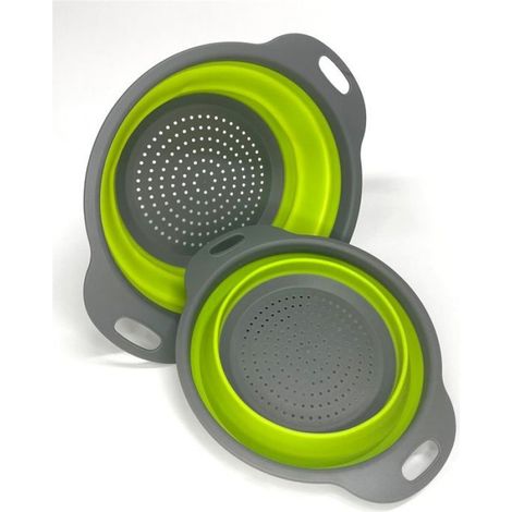 Passoires Pliables - - 20 et 24 cm - Silicone - Rétractable - Multi-usage (1/5)