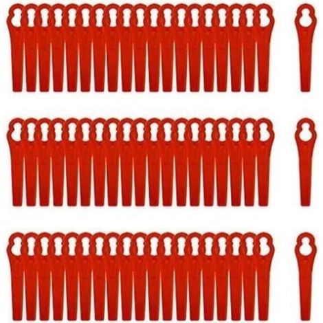 Lot of 100 plastic replacement blades for garden trimmer. (1/4)