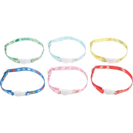 Ensemble de 6 colliers pour chats mignons, sécuritaires et réglables avec clochette pour petits chats et chiens (1/5)