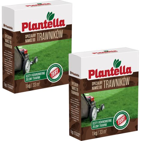 PLANTELLA Fertilizzante azotato primaverile per prato ornamentale 1 kg x2 (1/5)