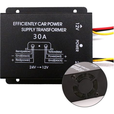 30A Step-Down-Stromrichter für Auto 24V auf 12V (1/4)