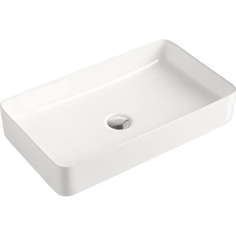Beitz & Walz AqvaCeramica Aufsatzbecken "SlimRim" o. Überl. 605 x 350 mm weiß (1/2)