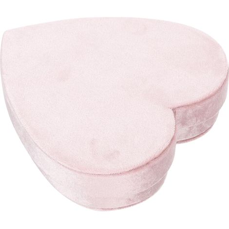 Boîte à Bijoux de Cœur Rose, Flanelle, pour Voyage (1/5)