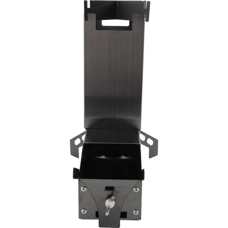 Poêle à bois pliable en acier inoxydable titane noir pour camping barbecue pique-nique cuisson efficace stable (1/4)