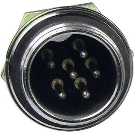 Cliff Miniatur-DIN FC684202 conector macho vertical plateado
