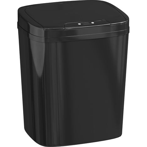 15L Sensor Bin, Automatic Touchless Kitchen Bin, Easy Clean, Battery Operated for Home Office, Bedroom, Bathroom, Black (1/5)
