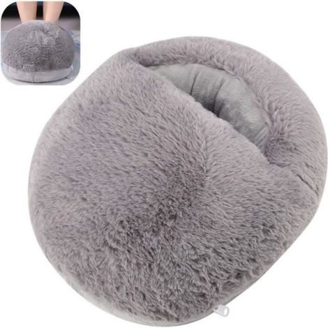 Chauffe-Pieds USB - Tissu Peluche - Température 50 à 60 °C - Pour Bureau Maison Hiver - 1 Pièce (1/4)