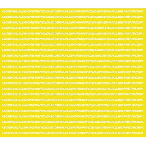 Selbstklebende Buchstabenaufkleber, 3 mm, gelb matt (1/2)
