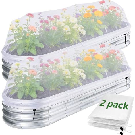 Gartennetz: 74,8" x 39,3" x 19,6" Insekten- und Vogelschutznetz - Abdeckung für Hochbeete, geeignet für Gemüse, Obst und Blumen