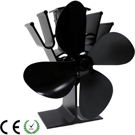 Ventilateur de poêle 4 lames à économie de carburant alimentées par la chaleur - Bureau (1/4)