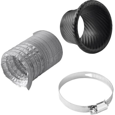 Kit de tuyau d'admission d'air turbo pour pare-chocs avant de voiture, style fibre de carbone, avec entonnoir et turbine - SFYGV (1/5)