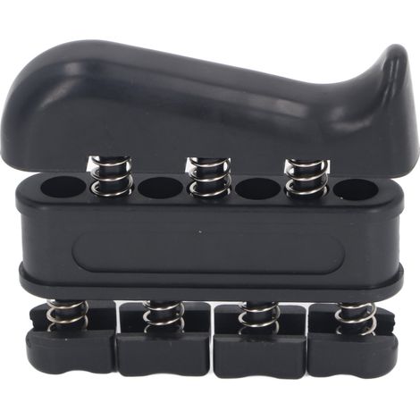Ensemble de 4 appareils de renforcement des doigts de 3,2 kg (7 lb) pour améliorer la dextérité et réduire la pression. Appareil d'exercice réglable pour musiciens (noir). (1/5)