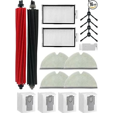 Accessoires pour robots aspirateurs Roborock Q5 Pro/Q8 Max : filtre, brosse latérale principale, sac à poussière (1/5)