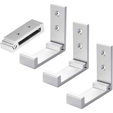 4pcs Folding Hook, Foldable Coat Rack Hook, Aluminum Alloy Wall Hanging Hook, 90° Folding Hooks, Self-Adhesive Hooks for Bathroom Wall
