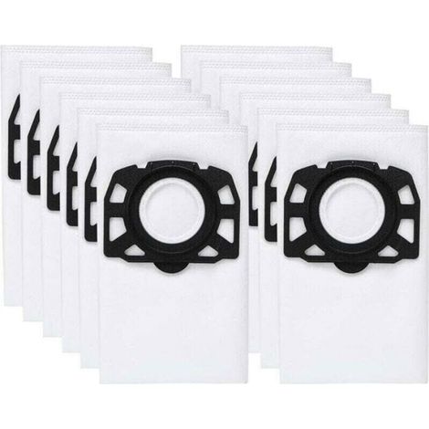 Sacs Filtre Aspirateur - Compatible Karcher WD4 WD5 WD6 MV4 MV5 MV6 - Filtration 3 Étapes 99,97 % - 12 Pièces (1/4)