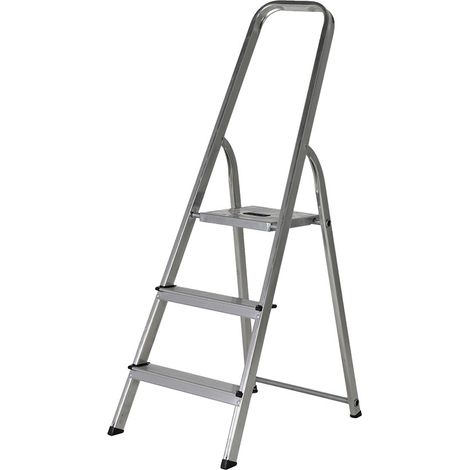 Escabeau ménager pliable en aluminium 3 marches léger Selekta (1/5)
