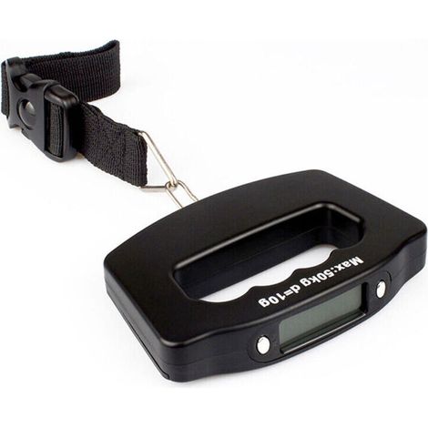 Balance Numérique LCD pour Valises jusqu'à 50 kg - JINFGERNE - Pèse-Bagages Précis et Pratique, Fonction Tare, Rétroéclairage Bleu, Idéal pour Voyage et Shopping (1/5)
