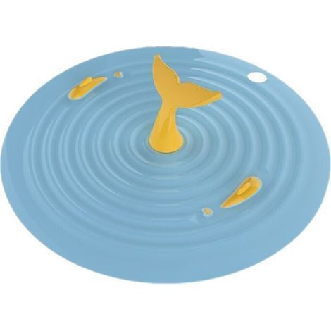Silicone Floor Drain Cover Round Anti-Odor Floor Drain Stopper Kitchen Sink Filter Toilet Bathroom Sewer Deodorizer(yellow-blue) (1/5)